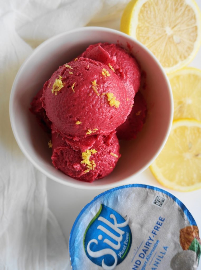 Creamy Raspberry-Lemon Sorbet (V, DF, GF) | Busy Girl Healthy World